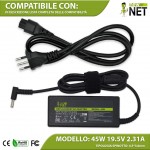 Alimentatore New Net per HP 250 G2 Series 45W – 19.5 V / 2.31 A – 4.5 x 3.0 mm