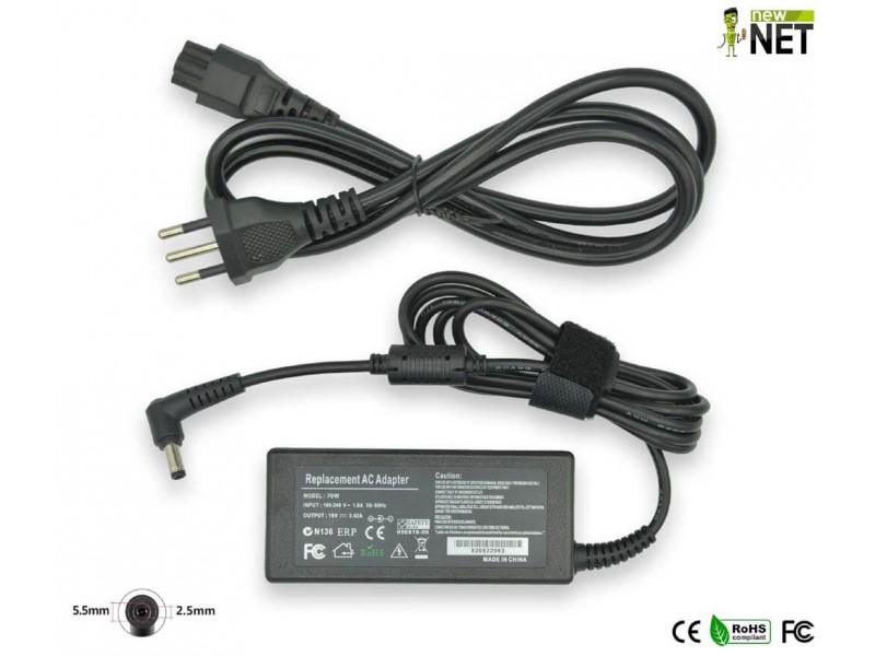 Alimentatore New Net per ASUS Flip / Transformer 65W – 19 V / 3.42 A – 5.5 x 2.5 mm