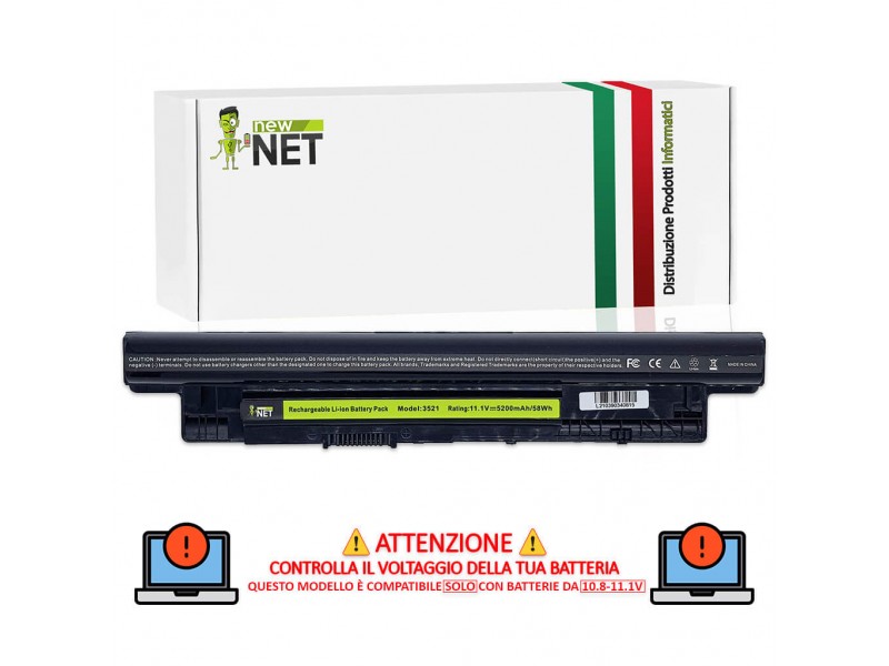 Batteria New Net per Dell Inspiron 3531 serie 58Wh – 10.8-11.1 V / 5200mAh