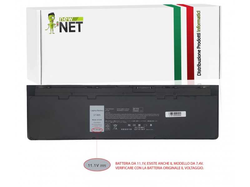 Batteria New Net per Dell Latitude E7250 31Wh – 10.8-11.1 V / 2800 mAh