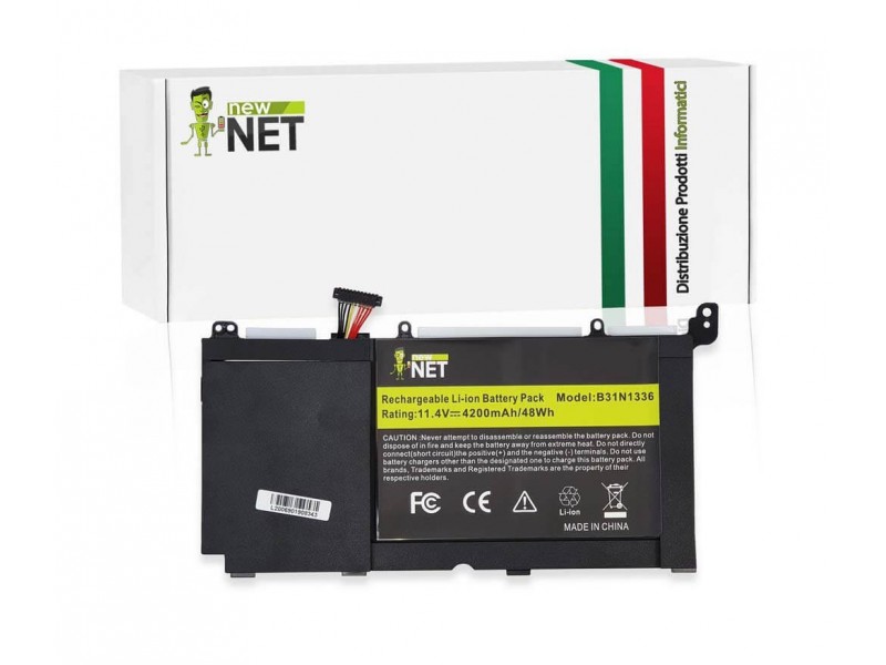 Batteria New Net per Asus Vivobook S551 48Wh – 11.4 V / 4200 mAh