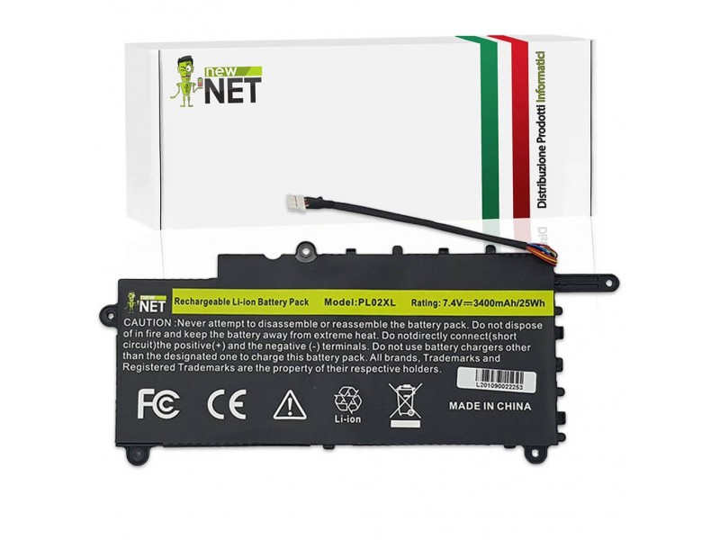 Batteria New Net per HP Pavilion X360 11-N Serie PL02XL – 7.4 V / 3400 mAh