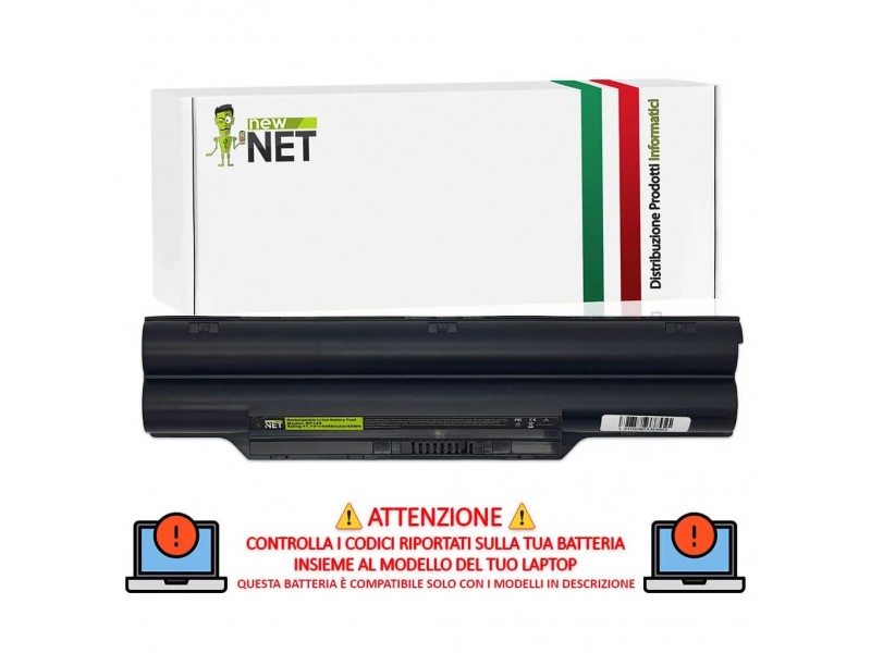 Batteria New Net per Fujitsu Lifebook S561 FPCBP145 – 10.8-11.1 V / 5200 mAh Batteria New Net per Fujitsu Lifebook S561 FPCBP145 – 10.8-11.1 V / 5200 mAh