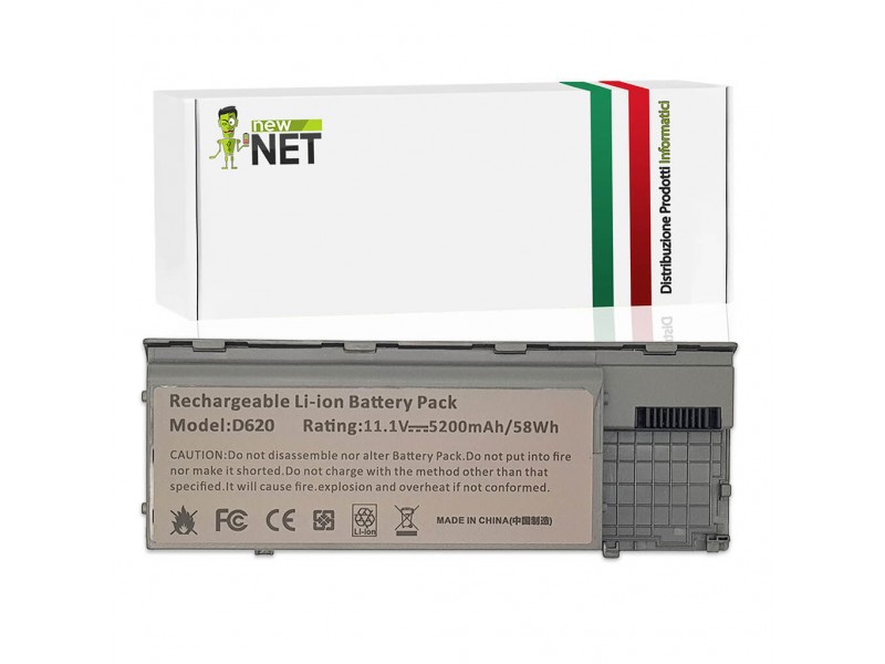 Batteria New Net per Dell Latitude D630 Serie 58w – 10.8-11.1 V / 5200mAh