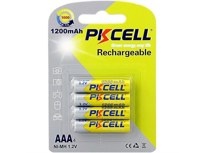 Batterie Ricaricabili AAA PKCELL 1200mAh TR-6906 4Pz