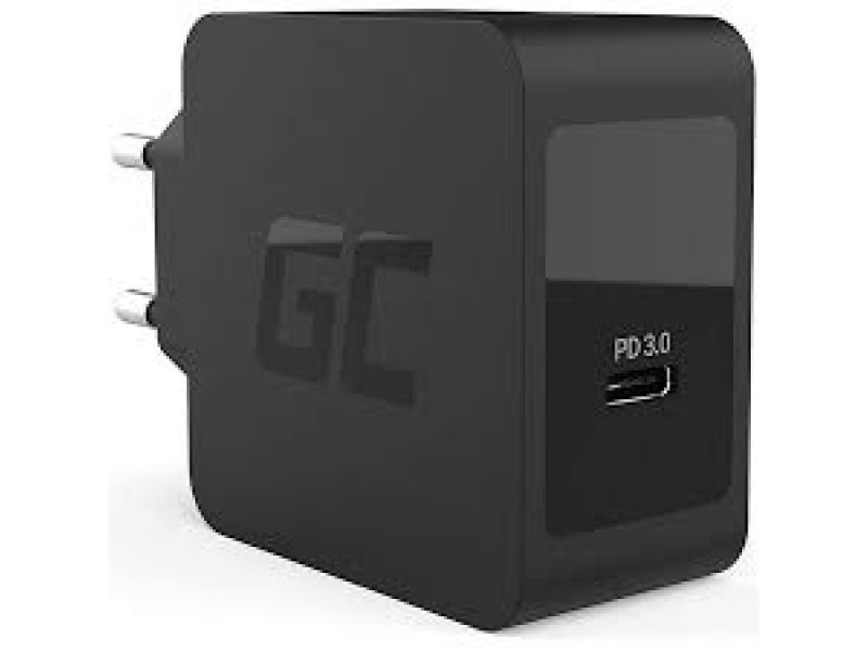 Caricabatterie Green Cell CHAR07 18W Faster Charging PD 3.0 USB-C Nero
