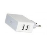 Caricabatterie SGS Dual USB 2xUSB Bianco