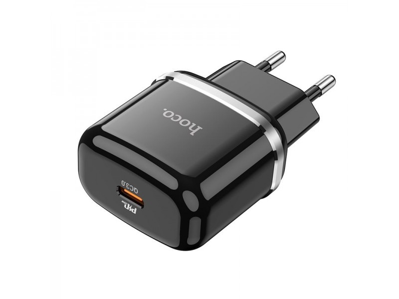 Caricabatterie Tipo C PD20W Fast Charge HOCO N24 Nero