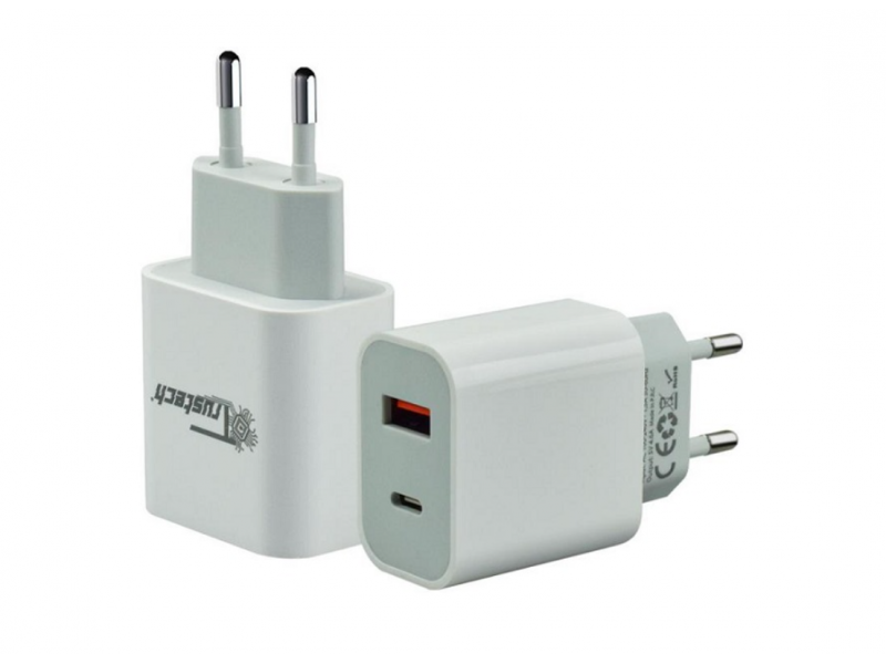 Caricabatterie Trustech Fast Charger 4.6A 23W 1 Porta USB 1 Porta Type C TR-36002