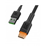 Cavo USB-A Micro USB Green Cell Ray Kabgc04 Nylon Illuminato 2.4A 120Cm Nero