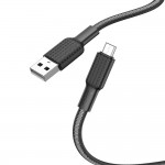 Cavo USB-A To MicroUSB HOCO X69 2.4A 1MT Nylon Nero