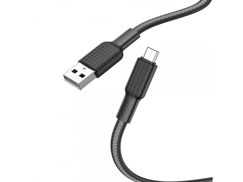 Cavo USB-A To Micro USB HOCO X69 2.4A 1MT Nylon Nero