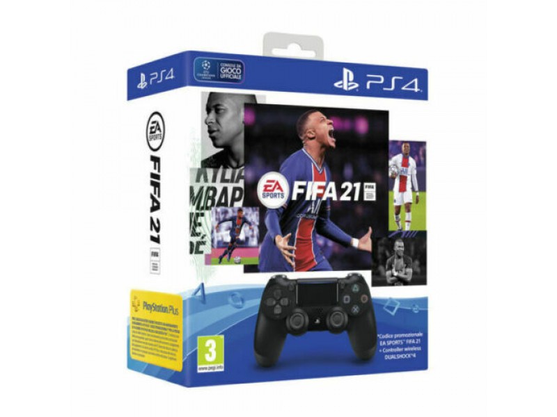 Controller PS4 Wireless DualShock 4 V2 Nero + FiFa 21