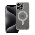 Cover Clear Mag per Iphone 15 Pro con protezione fotocamere compatibile con Mag Safe Trasparente