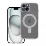 Cover Clear Mag per Iphone 15 con protezione fotocamere compatibile con MagSafe Trasparente