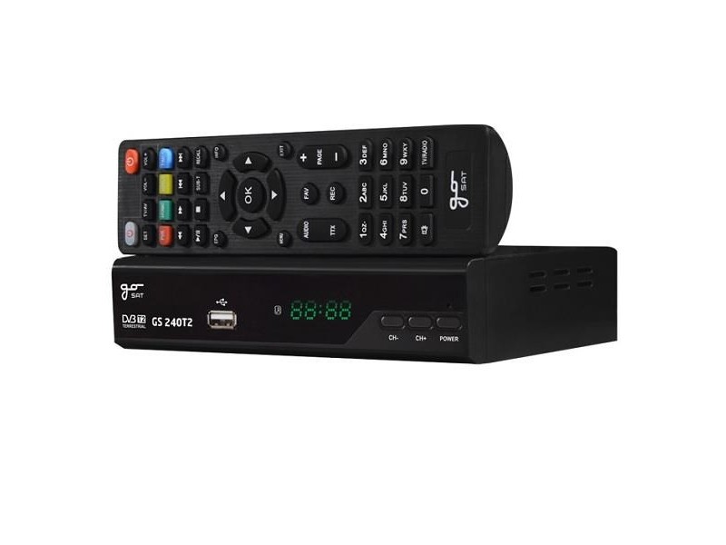 Decoder Digitale Terrestre Set-top box GoSAT GS240T2 Italia DVB-T2 H.265 Ricevitore TV