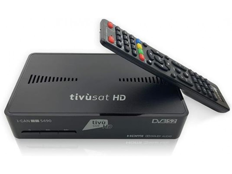 Decoder TivùSat I-CAN S490 Decoder Satellitare con Smart Card Nero