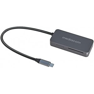 USB-C Mini Memory Card Reader Mediacom MD-S405 Silver