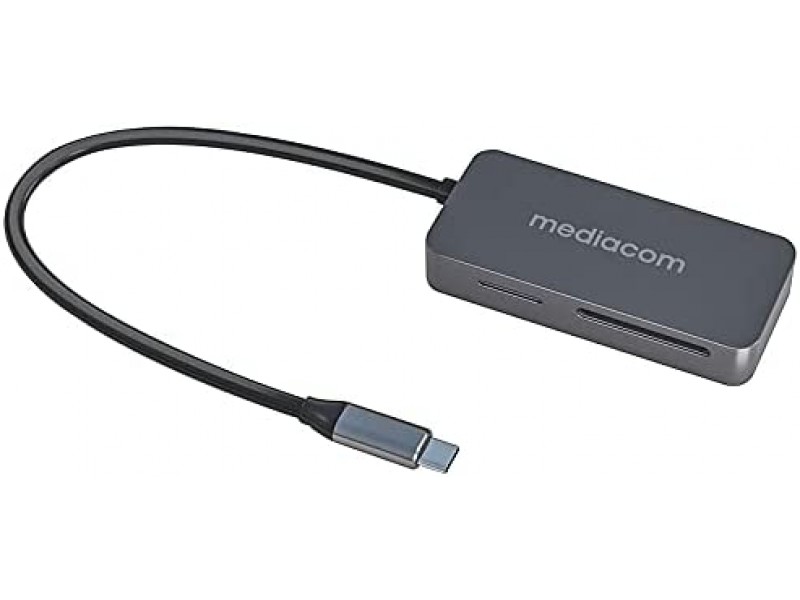 USB-C Mini Memory Card Reader Mediacom MD-S405 Silver