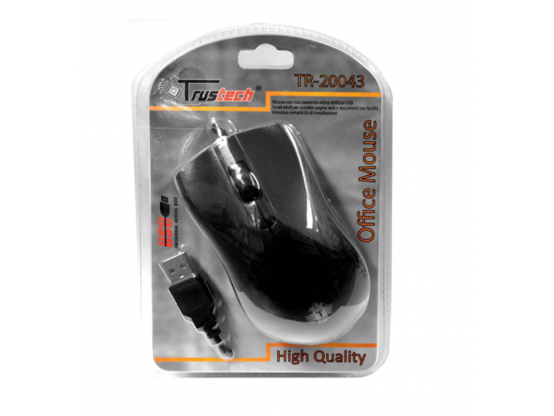 Mouse Trustech Office USB Black TR-20043