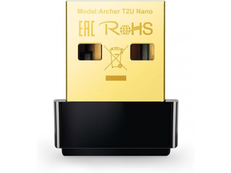 Scheda di Rete USB Nano TP-LINK ARCHER T2U NANO Wireless AC600 5Ghz Nero