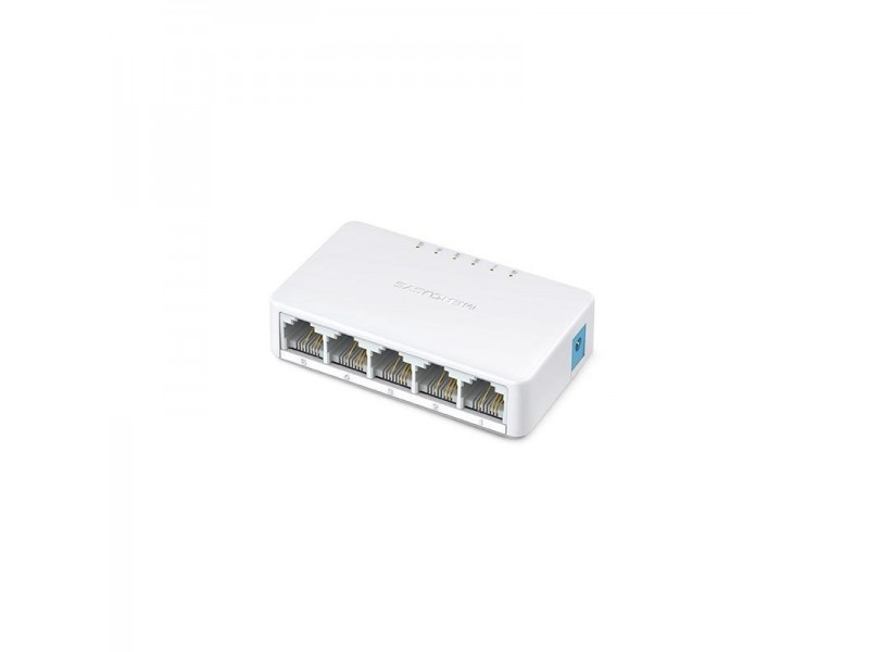 Switch 5 Porte LAN Rj45 Mercusys MS105 Rete 10/100 Bianco