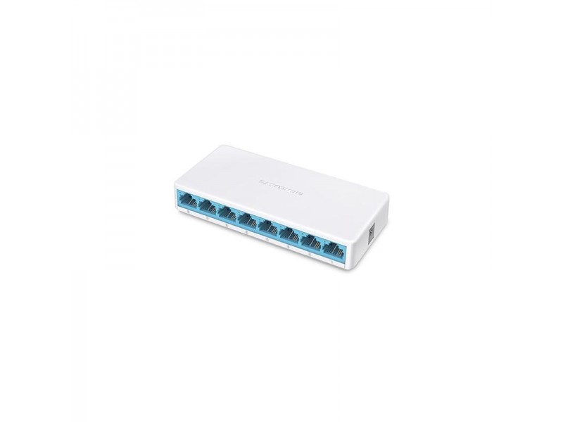 Switch 8 Porte LAN Rj45 Mercusys MS108 Rete 10/100 Bianco