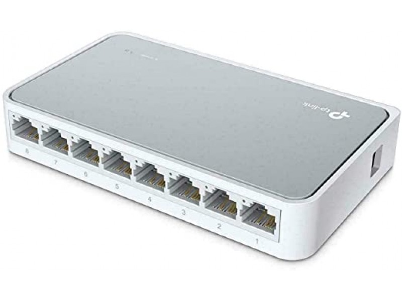 Switch 8 Porte Rj45 LAN TP-LINK TL-SF1008D Cavo di Rete 10/100