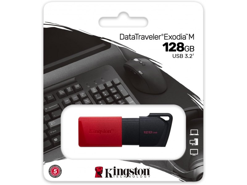 Pendrive 128GB Kingston DTXM/128GB USB-A 3.2 Nero/Rosso