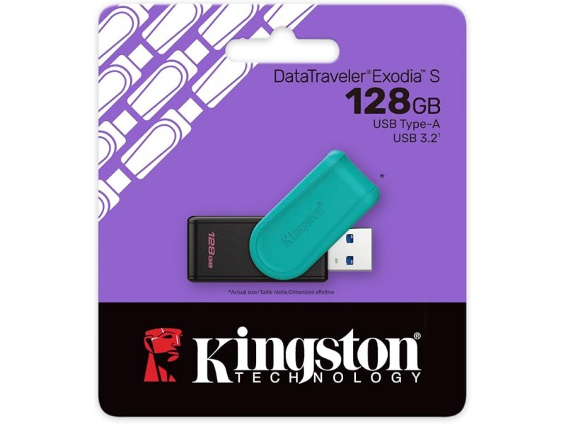 Pendrive 128GB Kingston DTXS/128GB USB-A 3.2 Nero/Verde Pendrive 128GB Kingston DTXS/128GB USB-A 3.2 Nero/Verde