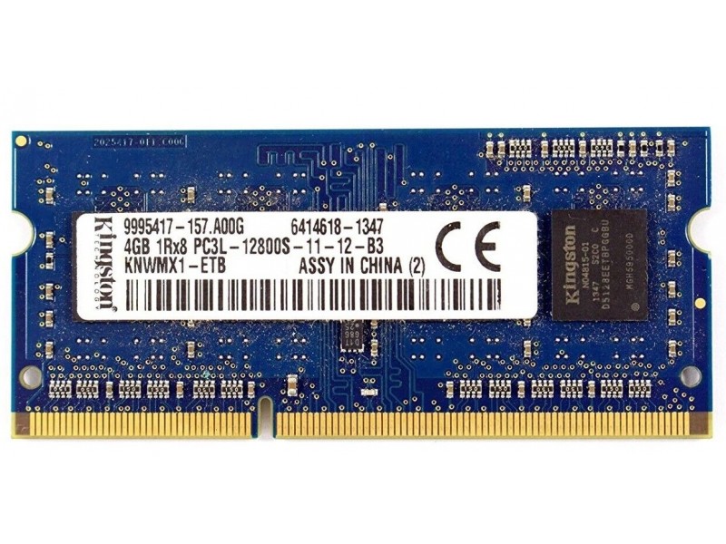 RAM 4GB DDR3L SODIMM PC3L-12800S 1Rx8 1600MHZ KINGSTON (Ricondizionato)