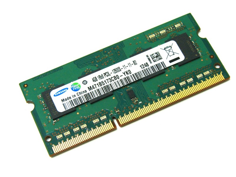 RAM 4GB DDR3L SODIMM PC3L-12800S 1Rx8 1600MHZ SAMSUNG (Ricondizionato)