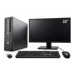 Postazione Completa HP EliteDesk 700 G1 SFF Intel Core i5-4590 @3.30Ghz 256GB SSD 8GB RAM RS232 + Monitor 22" + Tastiera e Mouse + Adattatore USB WIFI (Ricondizionato)