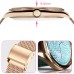 Smartwatch TITMO O-170 con funzione chiamata Cinturino a maglia in acciaio inossidabile Gold