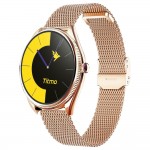 Smartwatch TITMO O-170 con funzione chiamata Cinturino a maglia in acciaio inossidabile Gold