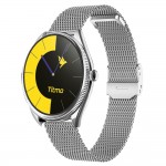 Smartwatch TITMO O-170 con funzione chiamata Cinturino a maglia in acciaio inossidabile Silver