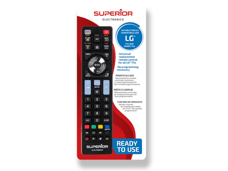 Telecomando Universale SUPERIOR per TV/Smart LG SUPTRB007 Nero