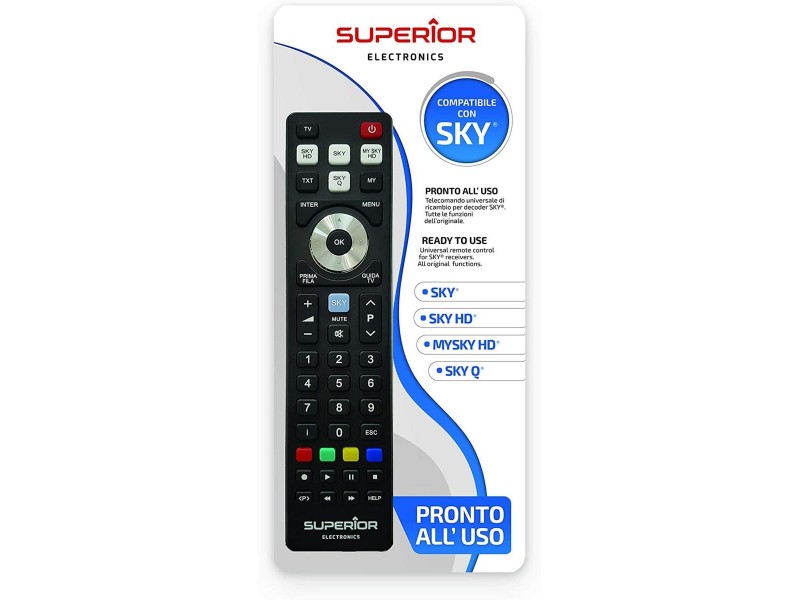 Telecomando Universale SUPERIOR per SKY SUPTRB027 Nero