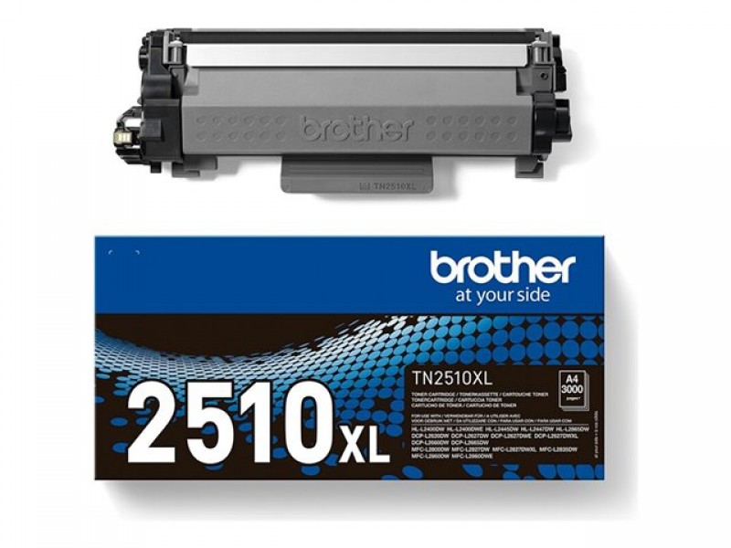 Toner Originale Brother TN-2510XL Nero per DCP-7025N HL-L2400DW DCP-L2620DW MFC-L2800DW ecc.